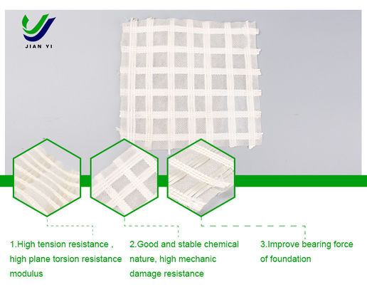 গুণ  Ecological Protection Glass Fiber Geogrid 30-80kN/m For Water Conservancy কারখানা