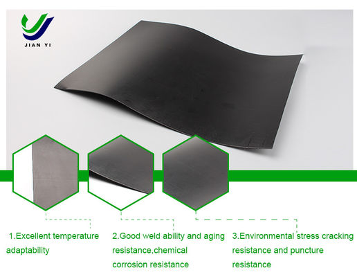 গুণ  Anti Seepage HDPE Smooth Geomembrane Waterproof 2mm Thickness কারখানা