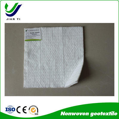 Staple Fiber Geotextile Nonwoven with 50m~100m Length 0.08~0.6KN Tearing Strength and White Color for Road Construction