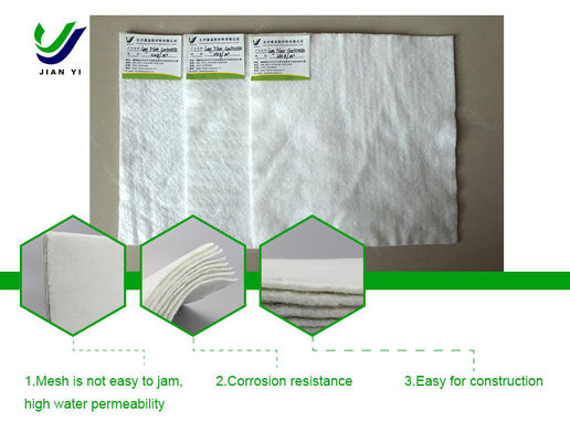 পরিবেশগত প্রকল্পের জন্য উচ্চ জল প্রবেশযোগ্যতা এবং চমৎকার ছিদ্র প্রতিরোধের সাথে ASTM স্ট্যান্ডার্ড স্টেপল ফাইবার জিওটেক্সটাইল